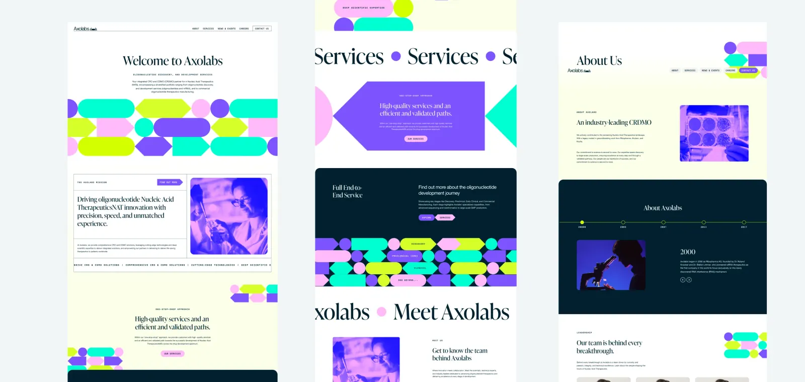 Axolabs website design